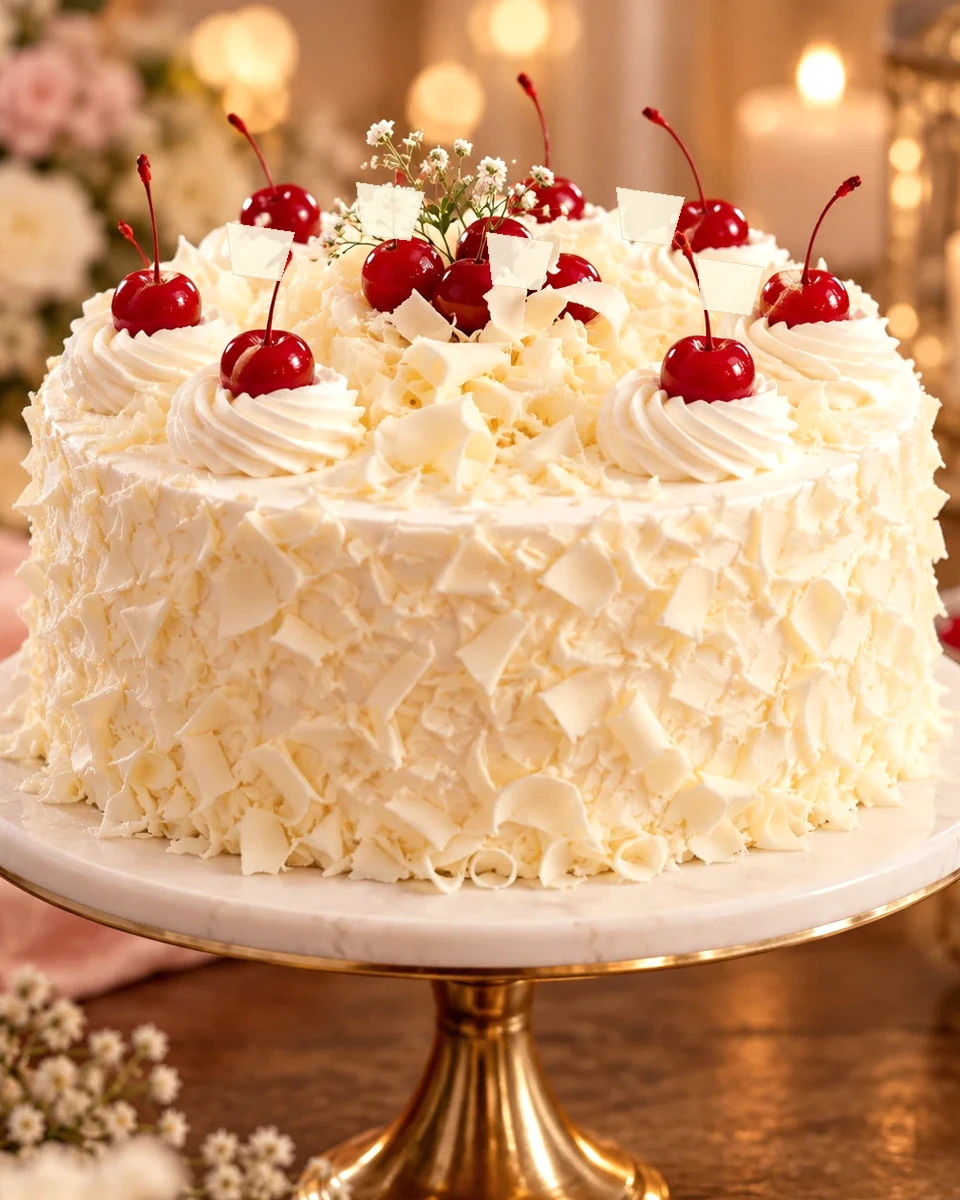 White Chocolate Truffle Cake